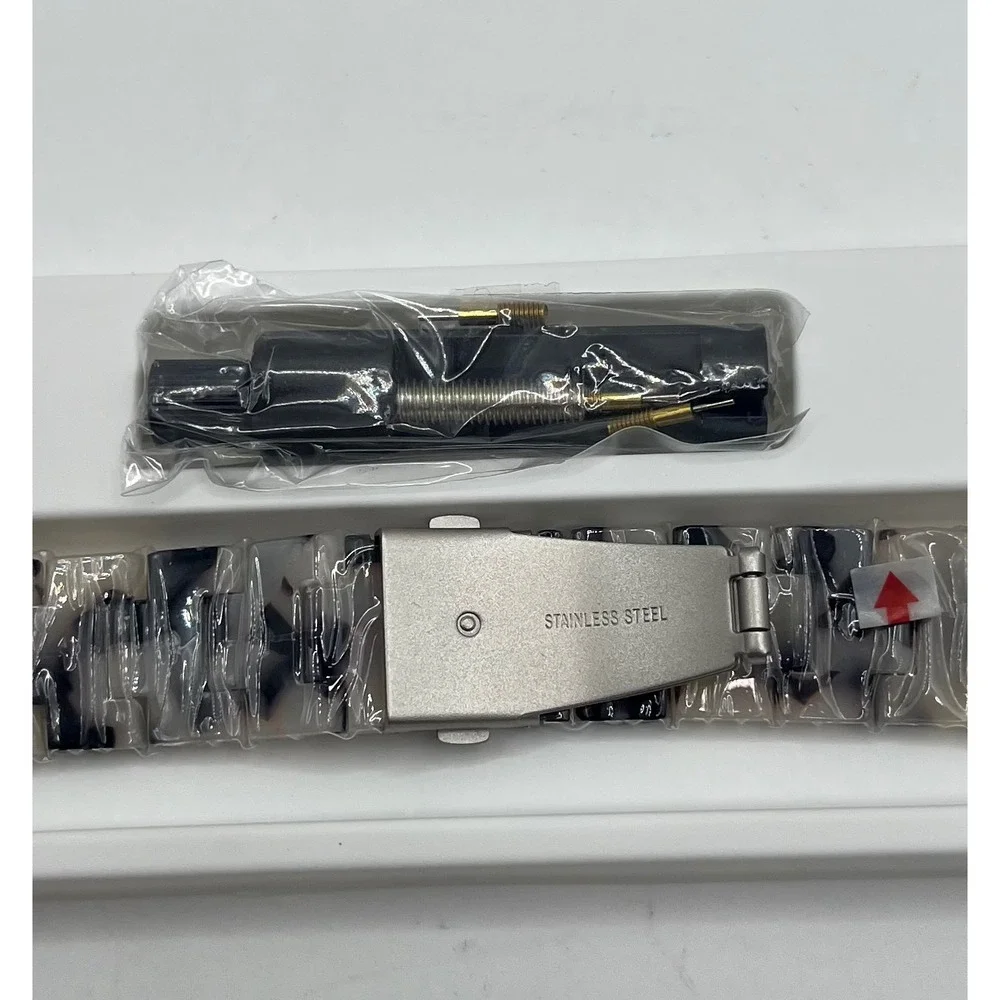 Smart Watch Band Replacement Brown Beige Tortoise‎ Shell Style Resin Stainless